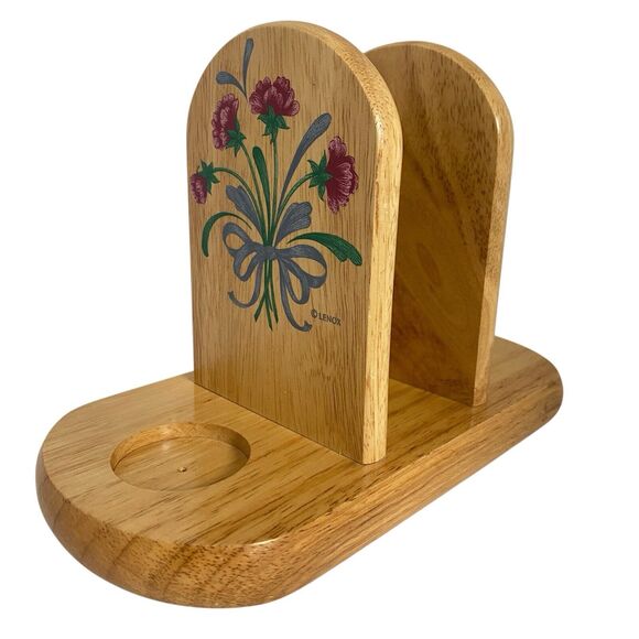Lenox Summer Terrace Wooden Wood Napkin Holder Table Kitchen Dining - Picture 3 of 8